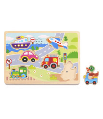 Puzzle sonor din lemn „Transport”, 57283